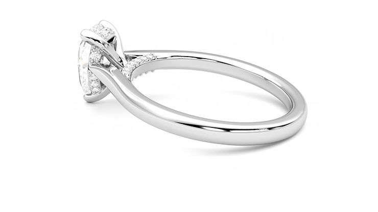 Taylor & Hart Bliss Pear Engagement Ring 360 degree image 19