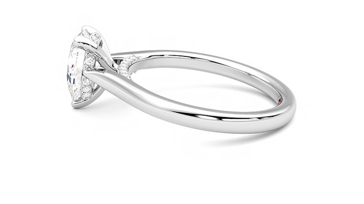 Taylor & Hart Bliss Pear Engagement Ring 360 degree image 20