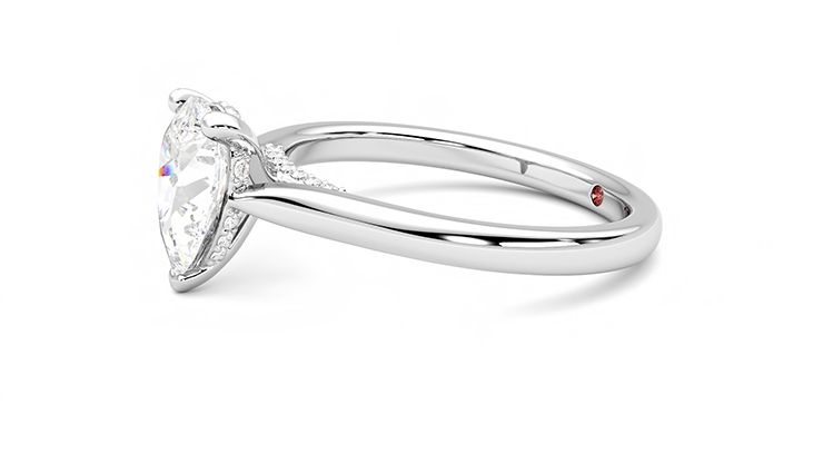 Taylor & Hart Bliss Pear Engagement Ring 360 degree image 22