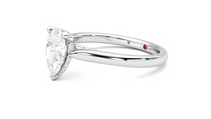 Taylor & Hart Bliss Pear Engagement Ring 360 degree image 23