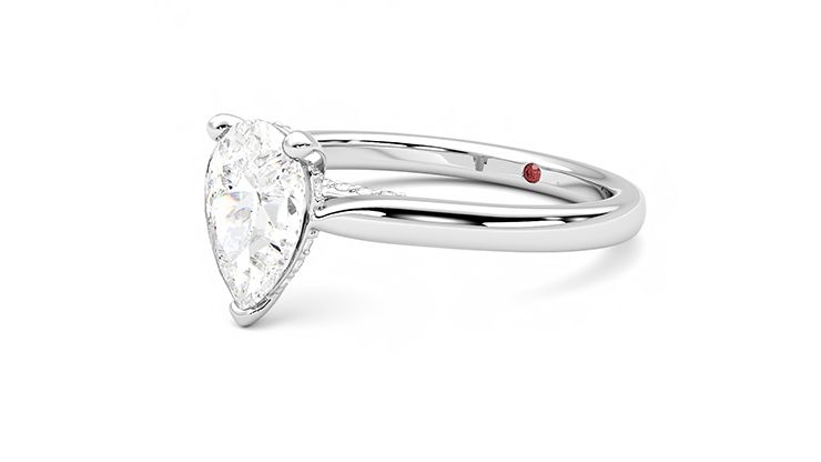 Taylor & Hart Bliss Pear Engagement Ring 360 degree image 24