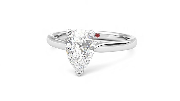 Taylor & Hart Bliss Pear Engagement Ring 360 degree image 27