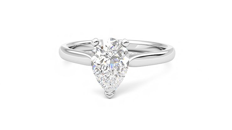 Taylor & Hart Bliss Pear Engagement Ring 360 degree image 28
