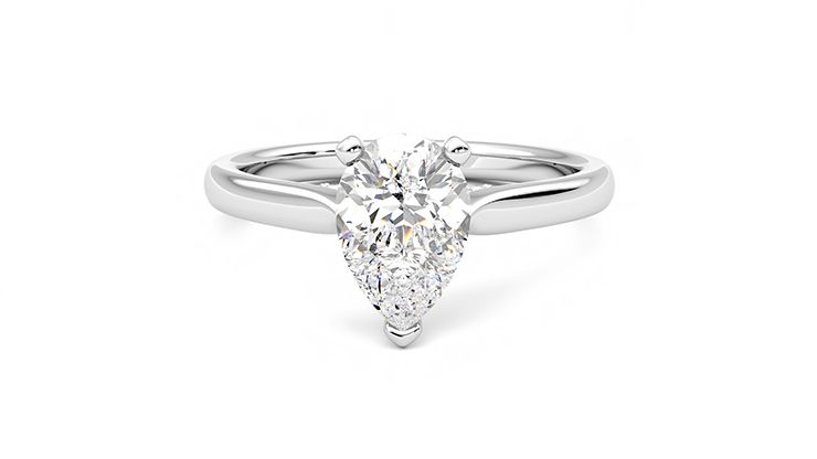 Taylor & Hart Bliss Pear Engagement Ring 360 degree image 29