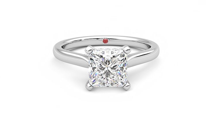 Taylor & Hart Bliss Princess Engagement Ring 360 degree image 1
