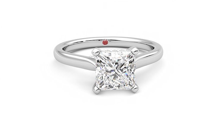 Taylor & Hart Bliss Princess Engagement Ring 360 degree image 2