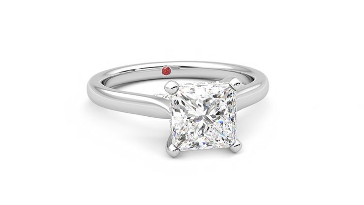 Taylor & Hart Bliss Princess Engagement Ring 360 degree image 3