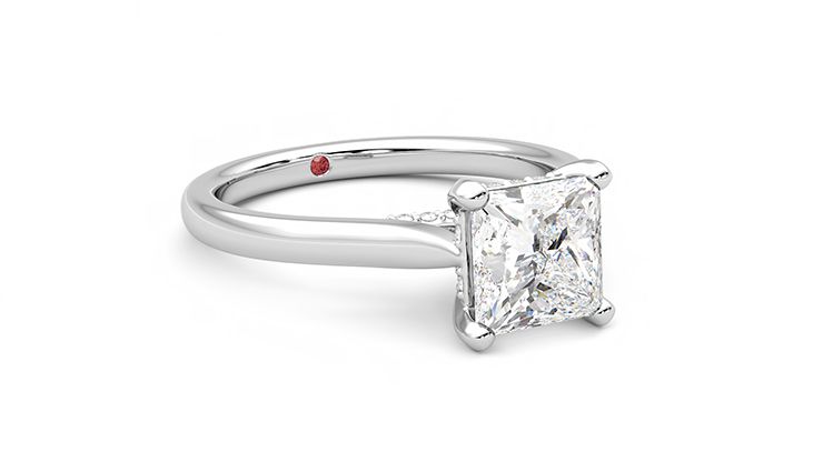 Taylor & Hart Bliss Princess Engagement Ring 360 degree image 5