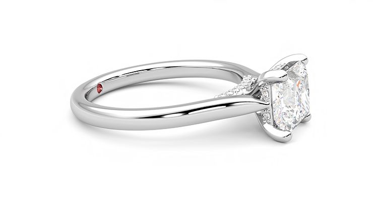 Taylor & Hart Bliss Princess Engagement Ring 360 degree image 8