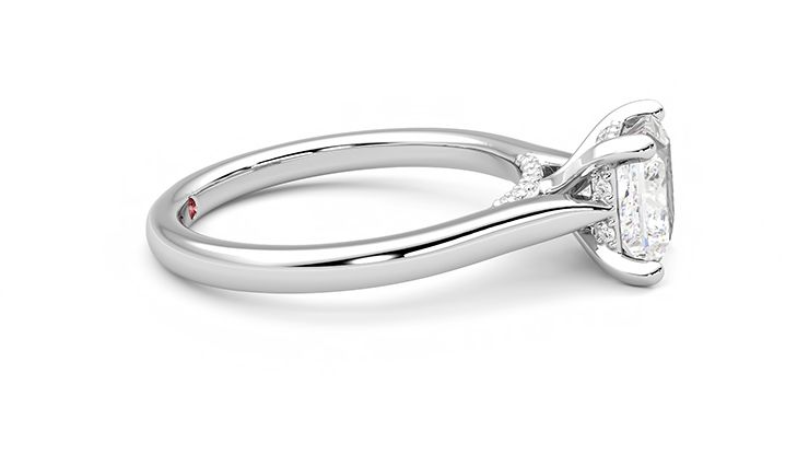 Taylor & Hart Bliss Princess Engagement Ring 360 degree image 9