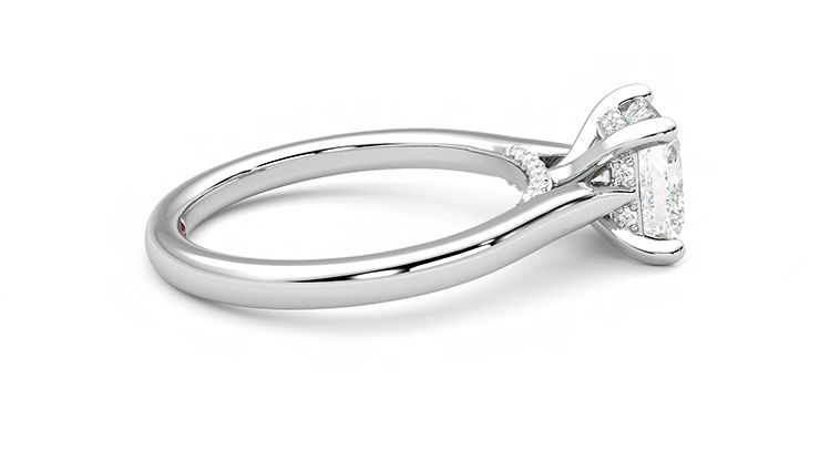 Taylor & Hart Bliss Princess Engagement Ring 360 degree image 10