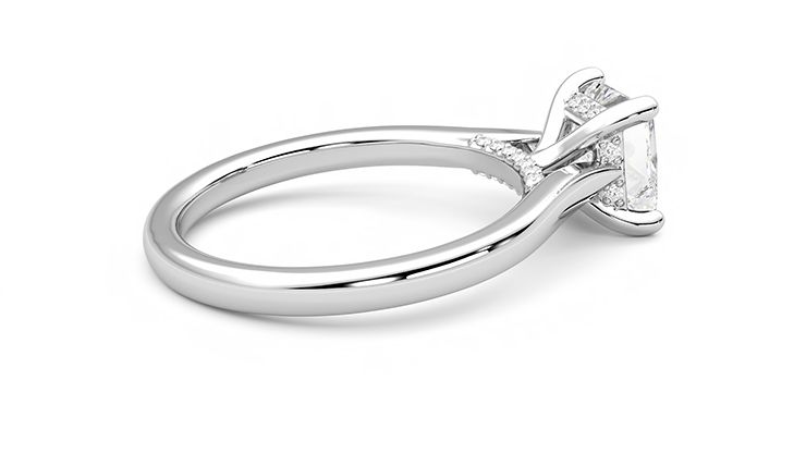 Taylor & Hart Bliss Princess Engagement Ring 360 degree image 11