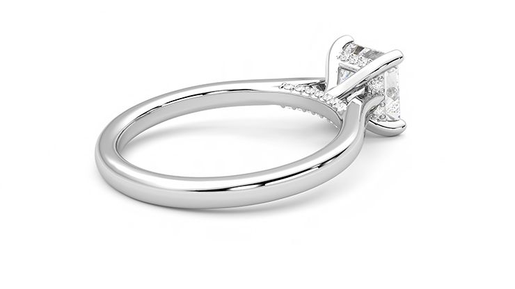 Taylor & Hart Bliss Princess Engagement Ring 360 degree image 12