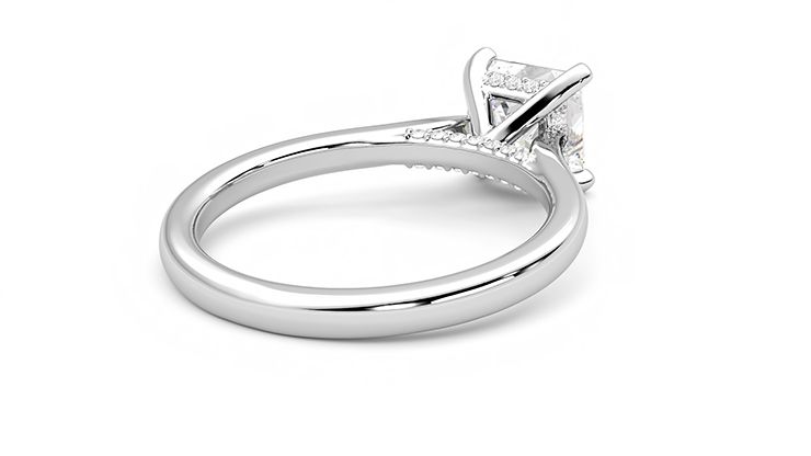 Taylor & Hart Bliss Princess Engagement Ring 360 degree image 13