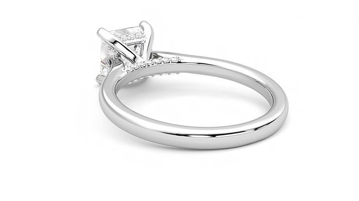 Taylor & Hart Bliss Princess Engagement Ring 360 degree image 17