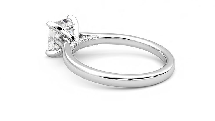 Taylor & Hart Bliss Princess Engagement Ring 360 degree image 18