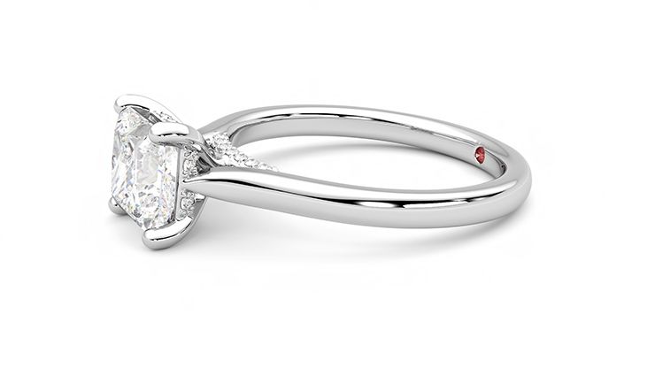 Taylor & Hart Bliss Princess Engagement Ring 360 degree image 22