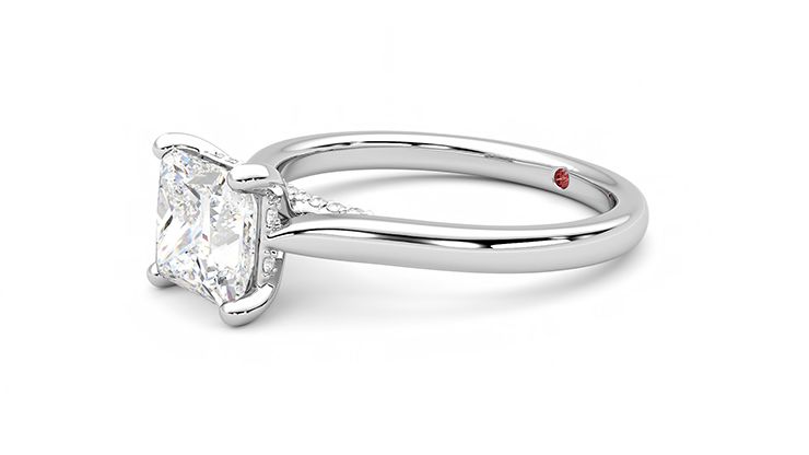 Taylor & Hart Bliss Princess Engagement Ring 360 degree image 23
