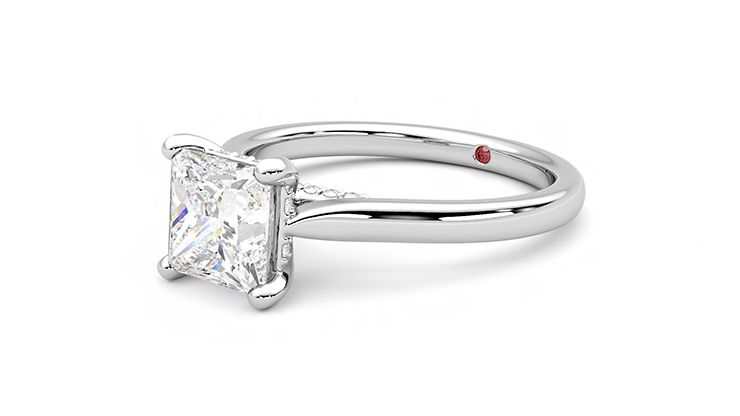Taylor & Hart Bliss Princess Engagement Ring 360 degree image 24