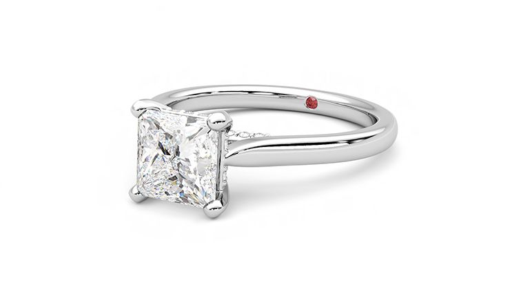 Taylor & Hart Bliss Princess Engagement Ring 360 degree image 25