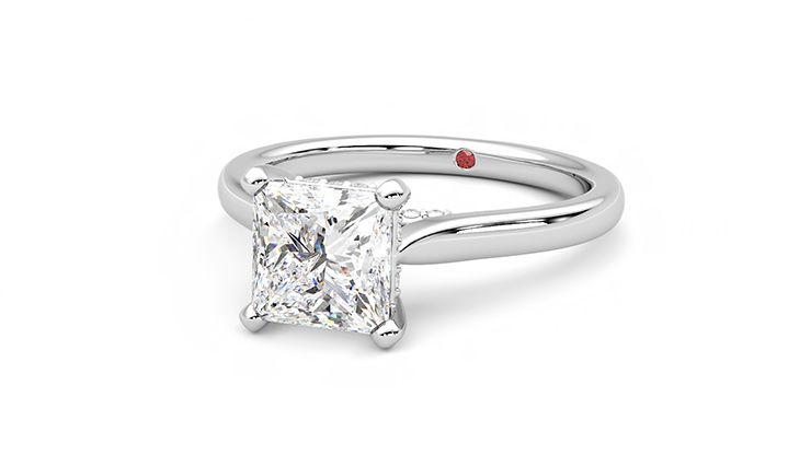Taylor & Hart Bliss Princess Engagement Ring 360 degree image 26