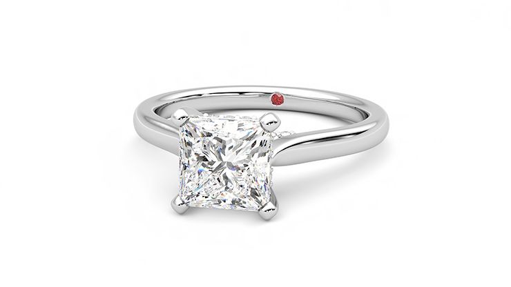 Taylor & Hart Bliss Princess Engagement Ring 360 degree image 27