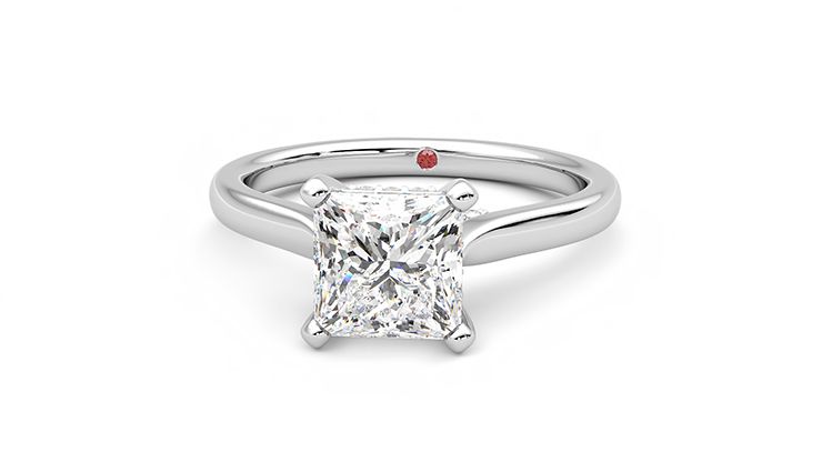 Taylor & Hart Bliss Princess Engagement Ring 360 degree image 28
