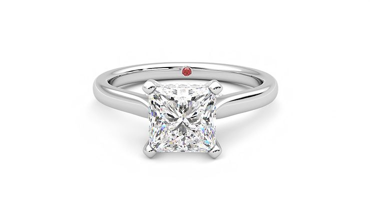 Taylor & Hart Bliss Princess Engagement Ring 360 degree image 29