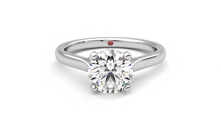 Taylor & Hart Bliss Round Engagement Ring 360 degree image 0