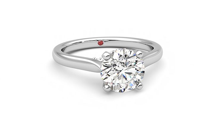 Taylor & Hart Bliss Round Engagement Ring 360 degree image 3