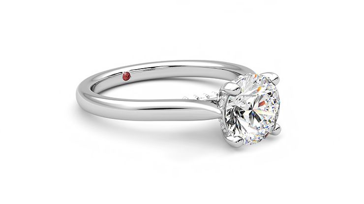 Taylor & Hart Bliss Round Engagement Ring 360 degree image 6