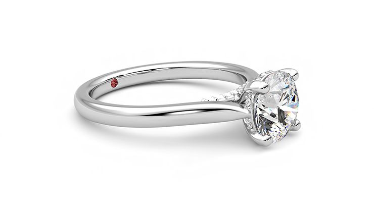Taylor & Hart Bliss Round Engagement Ring 360 degree image 7