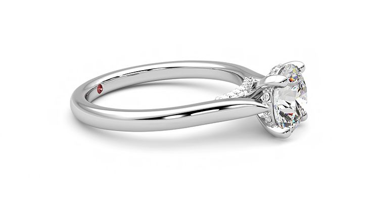 Taylor & Hart Bliss Round Engagement Ring 360 degree image 8