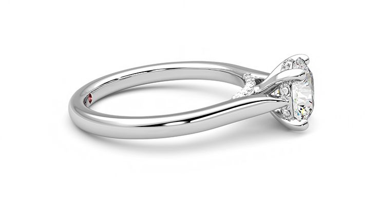 Taylor & Hart Bliss Round Engagement Ring 360 degree image 9