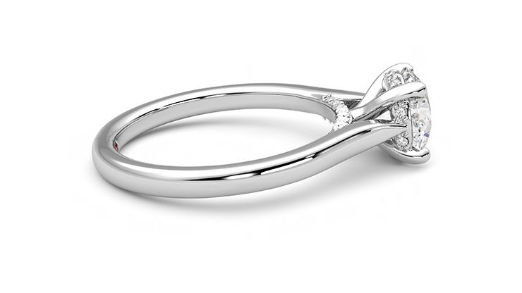 Taylor & Hart Bliss Round Engagement Ring 360 degree image 10