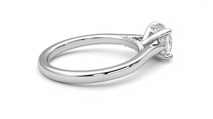 Taylor & Hart Bliss Round Engagement Ring 360 degree image 11