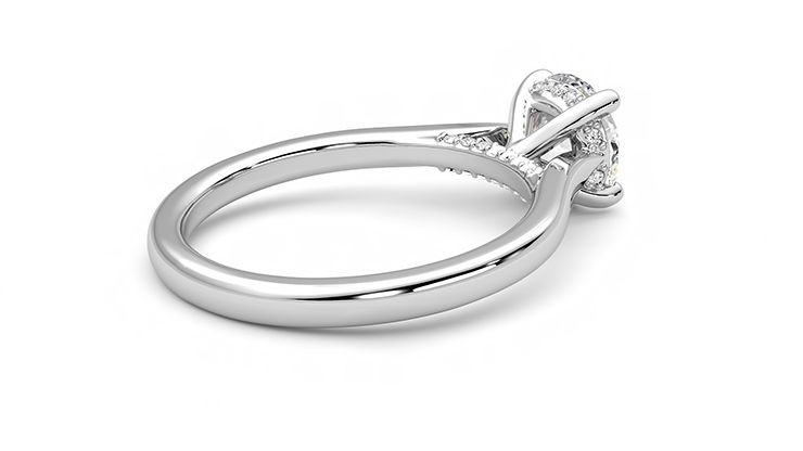 Taylor & Hart Bliss Round Engagement Ring 360 degree image 12