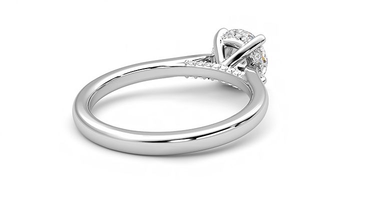 Taylor & Hart Bliss Round Engagement Ring 360 degree image 13