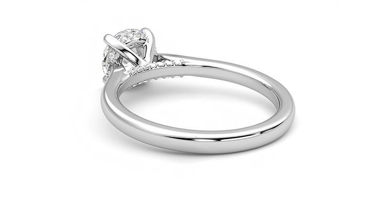 Taylor & Hart Bliss Round Engagement Ring 360 degree image 17