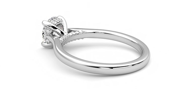 Taylor & Hart Bliss Round Engagement Ring 360 degree image 18