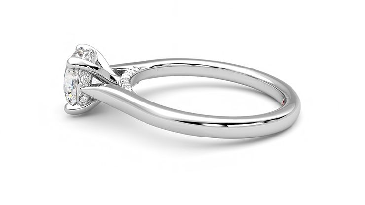 Taylor & Hart Bliss Round Engagement Ring 360 degree image 20
