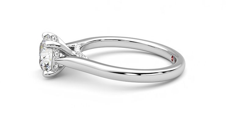 Taylor & Hart Bliss Round Engagement Ring 360 degree image 21