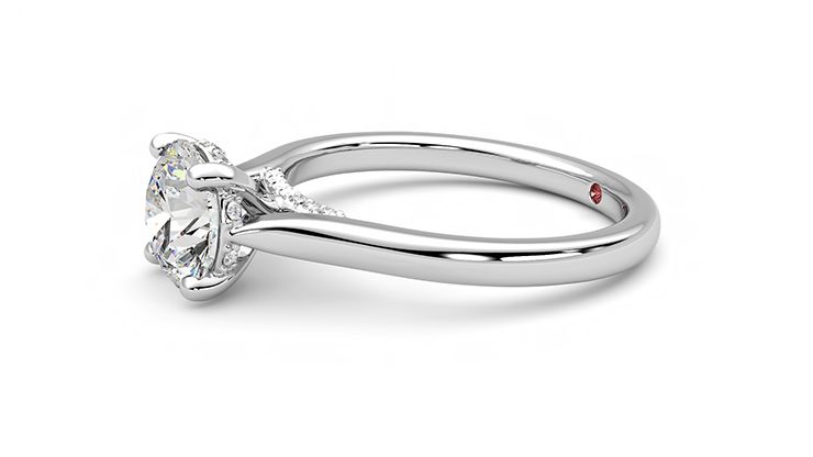Taylor & Hart Bliss Round Engagement Ring 360 degree image 22