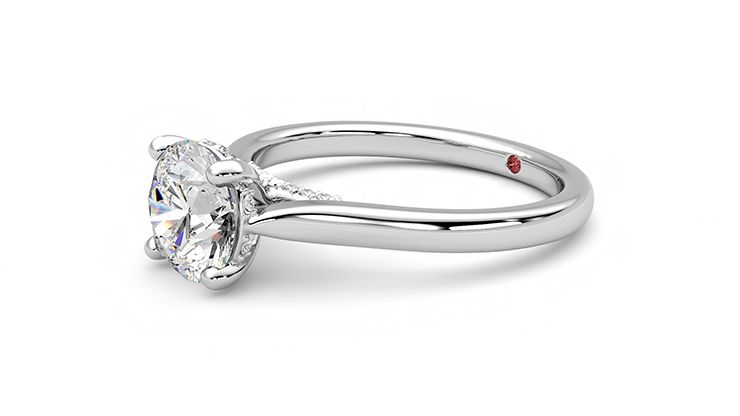 Taylor & Hart Bliss Round Engagement Ring 360 degree image 23