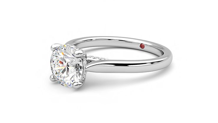 Taylor & Hart Bliss Round Engagement Ring 360 degree image 24