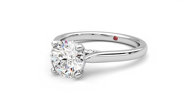 Taylor & Hart Bliss Round Engagement Ring 360 degree image 25