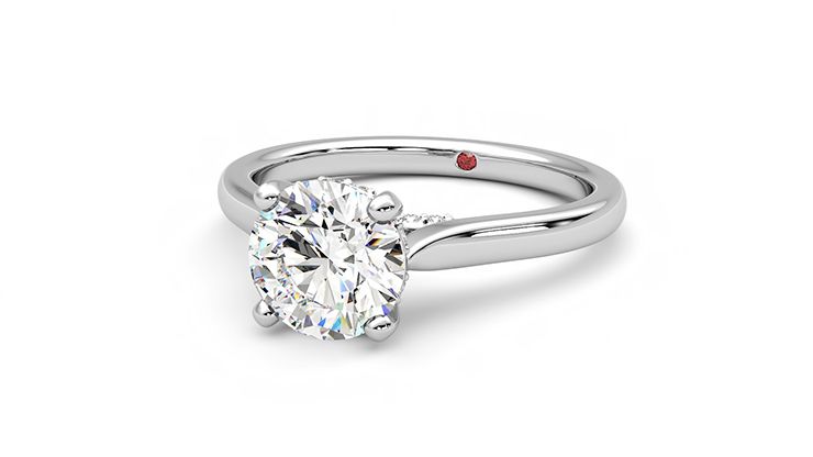 Taylor & Hart Bliss Round Engagement Ring 360 degree image 26