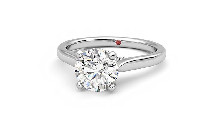 Taylor & Hart Bliss Round Engagement Ring 360 degree image 27