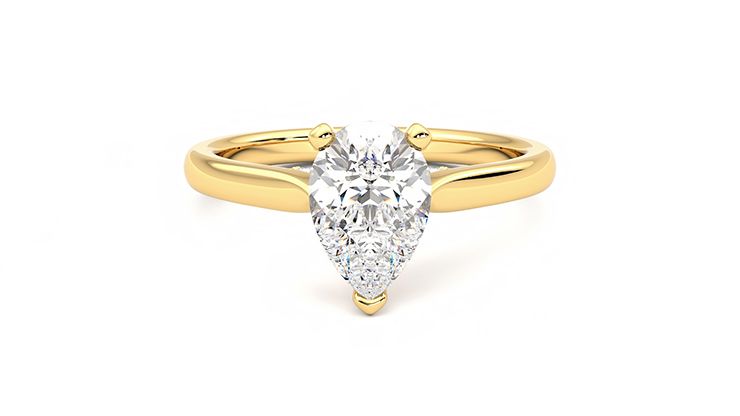 Taylor & Hart Bliss Pear Engagement Ring 360 degree image 0