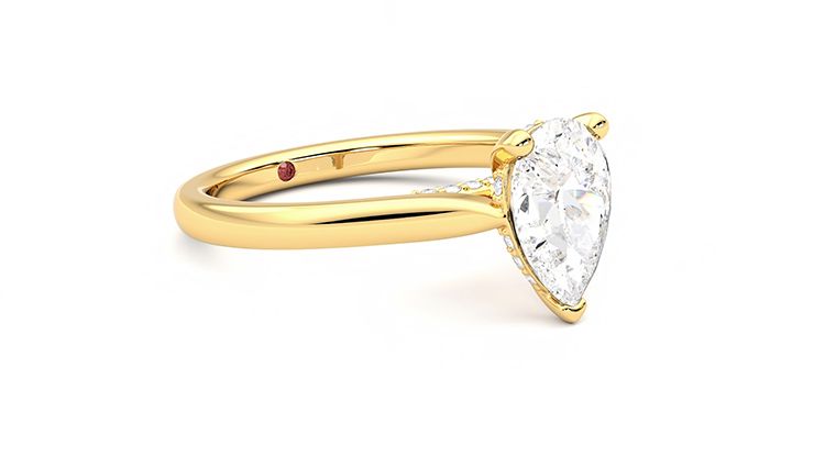 Taylor & Hart Bliss Pear Engagement Ring 360 degree image 6